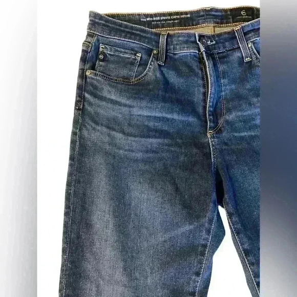 AG Adriano Goldschmied The Mid Rise Stevie Capri Petite Blue - Picture 5 of 10